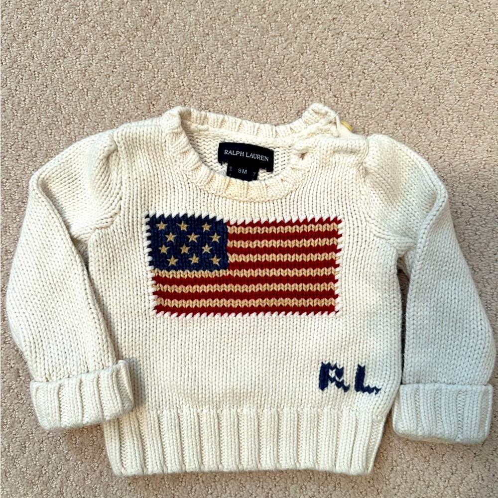Ralph Lauren cotton sweater. Size 9 months